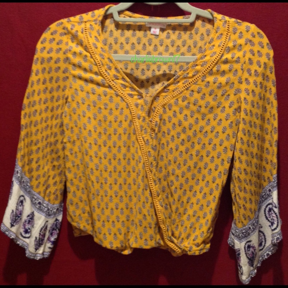 Faux wrap boho top